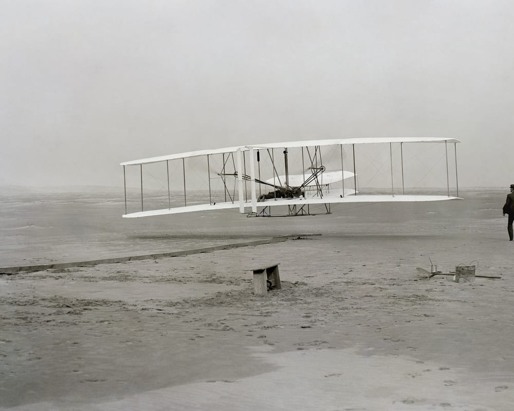 Brødrene Wrights første flytur, Kitty Hawk 17. desember 1903